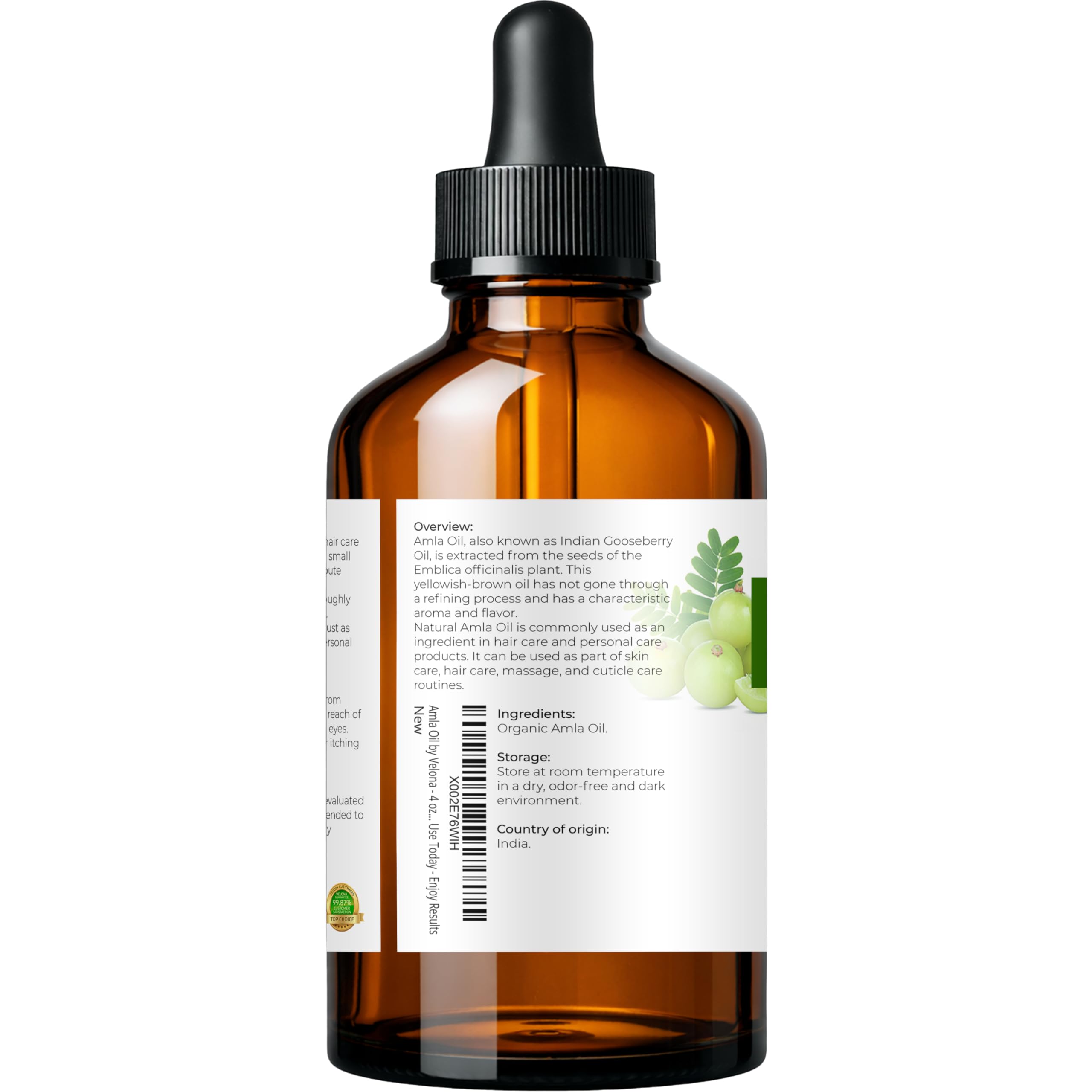 Amazon.com: velona USDA Organic Amla Oil - 4 fl oz, Cold Pressed